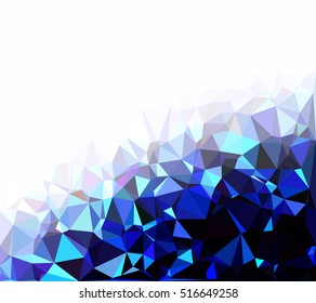 Blue Polygonal Mosaic Background, Creative Design Templates
