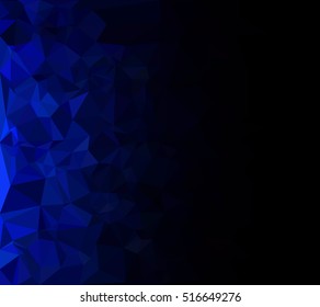 Blue Polygonal Mosaic Background, Creative Design Templates