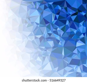 Blue Polygonal Mosaic Background, Creative Design Templates