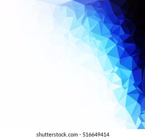 Blue Polygonal Mosaic Background, Creative Design Templates