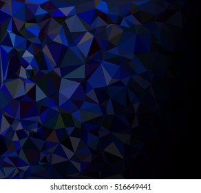 Blue Polygonal Mosaic Background, Creative Design Templates