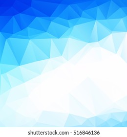 Blue Polygonal Mosaic Background, Creative Design Templates
