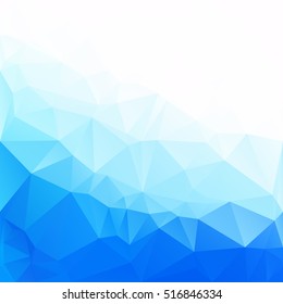 Blue Polygonal Mosaic Background, Creative Design Templates
