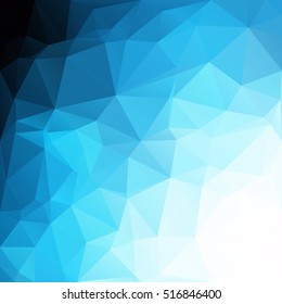 Blue Polygonal Mosaic Background, Creative Design Templates