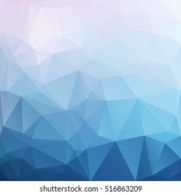 Blue Polygonal Mosaic Background, Creative Design Templates