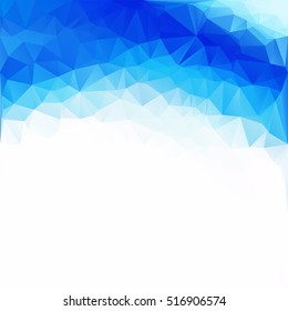 Blue Polygonal Mosaic Background, Creative Design Templates