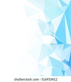 Blue Polygonal Mosaic Background, Creative Design Templates