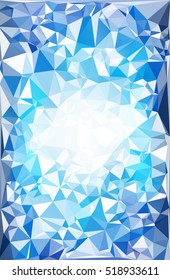 Blue Polygonal Mosaic Background, Creative Design Templates