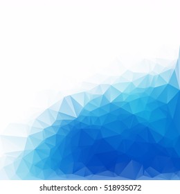 Blue Polygonal Mosaic Background, Creative Design Templates