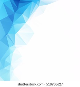 Blue Polygonal Mosaic Background, Creative Design Templates