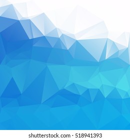 Blue Polygonal Mosaic Background, Creative Design Templates