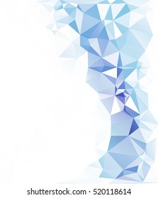 Blue Polygonal Mosaic Background, Creative Design Templates