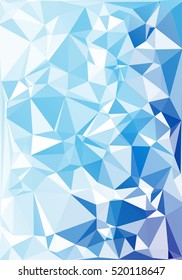 Blue Polygonal Mosaic Background, Creative Design Templates