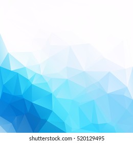 Blue Polygonal Mosaic Background, Creative Design Templates