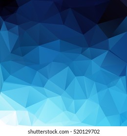 Blue Polygonal Mosaic Background, Creative Design Templates