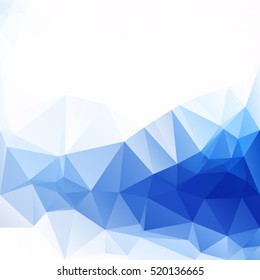 Blue Polygonal Mosaic Background, Creative Design Templates