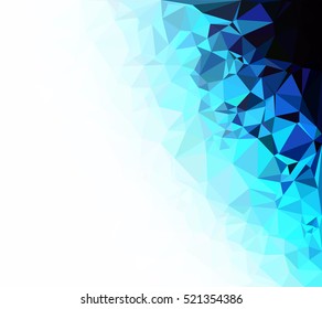 Blue Polygonal Mosaic Background, Creative Design Templates