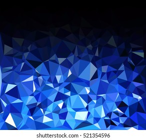 Blue Polygonal Mosaic Background, Creative Design Templates