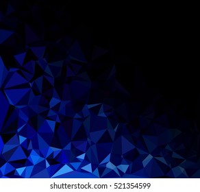 Blue Polygonal Mosaic Background, Creative Design Templates