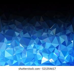 Blue Polygonal Mosaic Background, Creative Design Templates