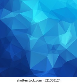Blue Polygonal Mosaic Background, Creative Design Templates