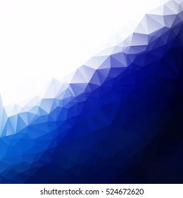 Blue Polygonal Mosaic Background, Creative Design Templates