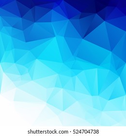 Blue Polygonal Mosaic Background, Creative Design Templates