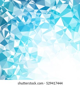 Blue Polygonal Mosaic Background, Creative Design Templates