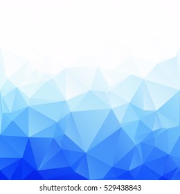 Blue Polygonal Mosaic Background, Creative Design Templates