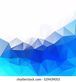 Blue Polygonal Mosaic Background, Creative Design Templates