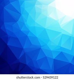 Blue Polygonal Mosaic Background, Creative Design Templates