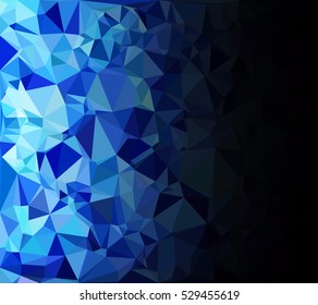Blue Polygonal Mosaic Background, Creative Design Templates