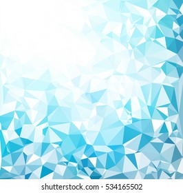 Blue Polygonal Mosaic Background, Creative Design Templates