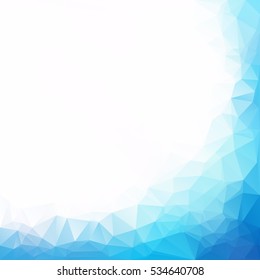 Blue Polygonal Mosaic Background, Creative Design Templates