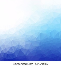 Blue Polygonal Mosaic Background, Creative Design Templates