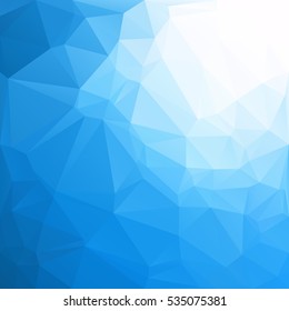 Blue Polygonal Mosaic Background, Creative Design Templates