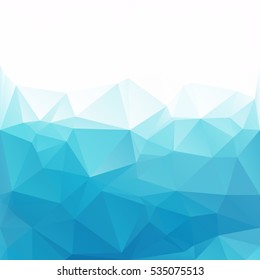 Blue Polygonal Mosaic Background, Creative Design Templates