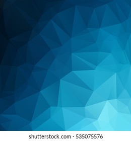Blue Polygonal Mosaic Background, Creative Design Templates