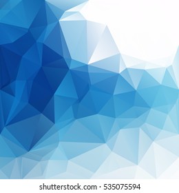 Blue Polygonal Mosaic Background, Creative Design Templates