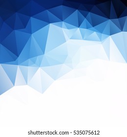 Blue Polygonal Mosaic Background, Creative Design Templates