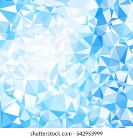 Blue Polygonal Mosaic Background, Creative Design Templates