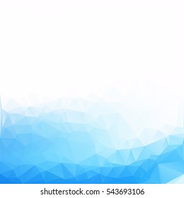 Blue Polygonal Mosaic Background, Creative Design Templates