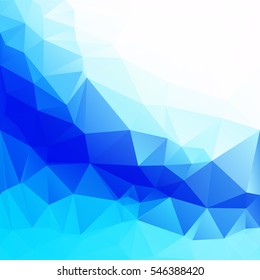 Blue Polygonal Mosaic Background, Creative Design Templates