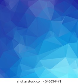 Blue Polygonal Mosaic Background, Creative Design Templates
