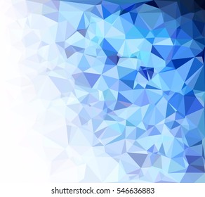 Blue Polygonal Mosaic Background, Creative Design Templates