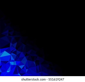 Blue Polygonal Mosaic Background, Creative Design Templates