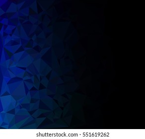 Blue Polygonal Mosaic Background, Creative Design Templates