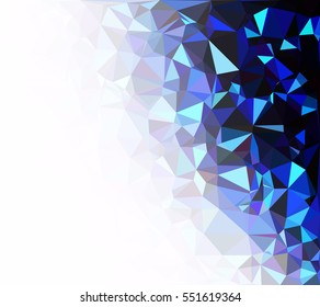 Blue Polygonal Mosaic Background, Creative Design Templates