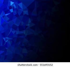 Blue Polygonal Mosaic Background, Creative Design Templates