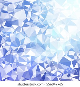 Blue Polygonal Mosaic Background, Creative Design Templates